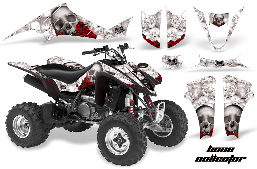 Suzuki LTZ400 03-08 Graphics Kit Bones White